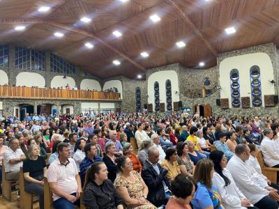 Dom Amilton celebra o 5º dia da Novena de Nossa Senhora Aparecida em Laranjeiras do Sul